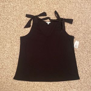 Ribbed Knit Bow Tank